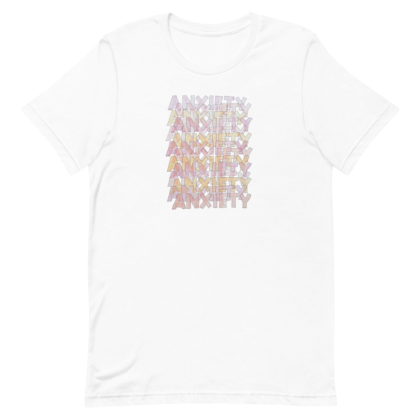 Anxiety Watercolor T-Shirt - White Version